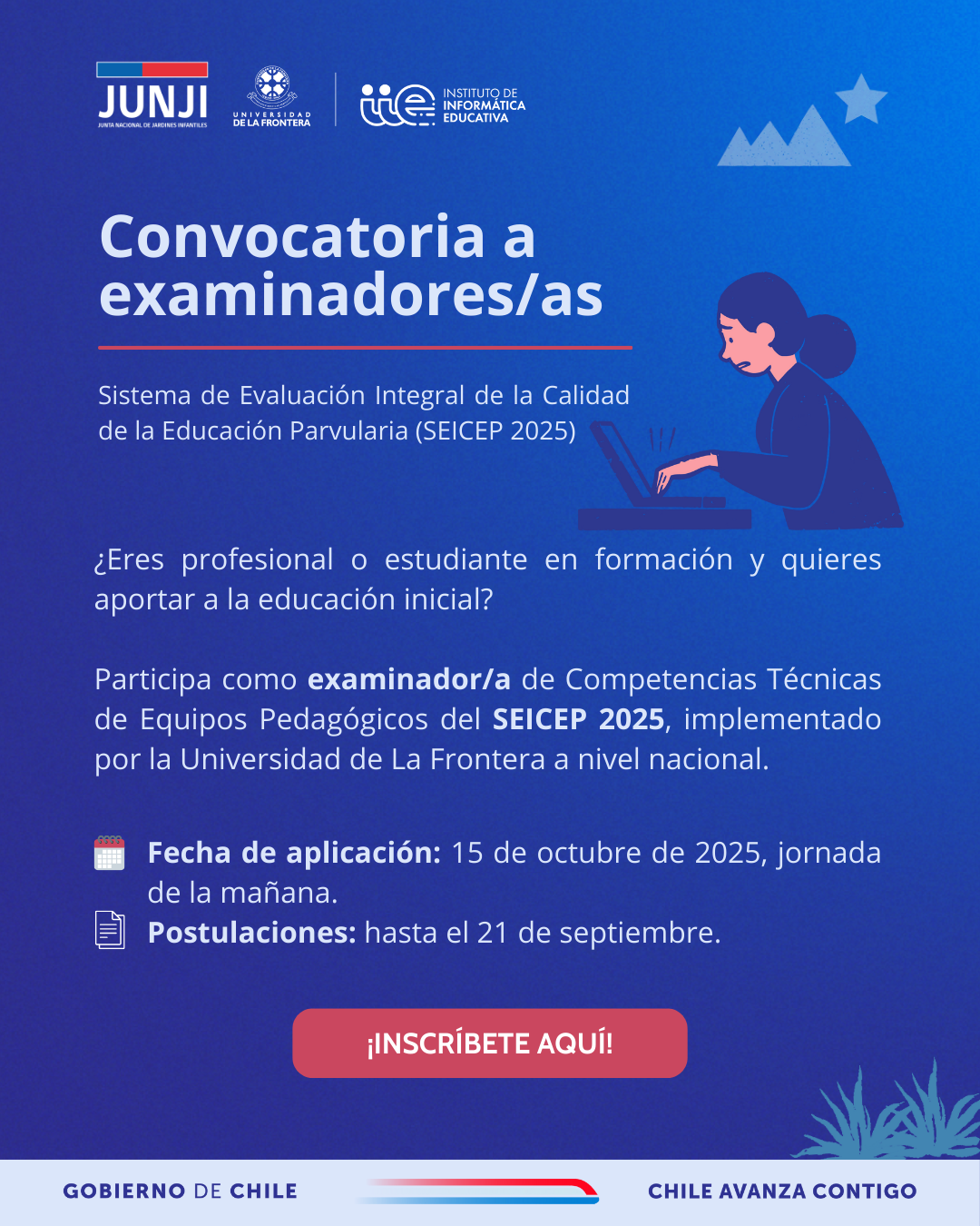 IIE busca examinadores/as para el Sistema de Evaluación Integral de la Educación Parvularia 2025